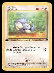 Dratini 53/82 1st Edition Team Rocket 2000 Pokemon WotC - Picture 1 of 2