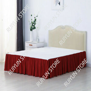 Bed Skirt Home Hotel Bed Bed Skirt with Surface Bedsheet Bed Cover Solid Color
