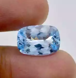 Natural Certified 7.50Ct Flawless Ceylon Blue Spinel Loose Cushion Cut Gemstone - Imagen 1 de 7