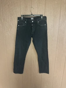 Citizens Of Humanity Slim Straight Jeans Emerson Button Fly Size 27 Black Denim - Picture 1 of 6