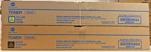 Konica Minolta TN514JK Black & TN514Y Yellow New - Afbeelding 1 van 4