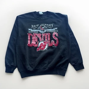 Vintage 1994 New Jersey Devils Hockey NHL Bike Crewneck Sweatshirt Gr. M Neu - Bild 1 von 7