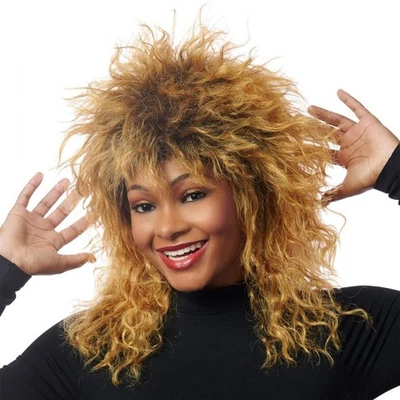Queen Of Rock Mixed Brown Adult Costume Wig Foto 1 de 3
