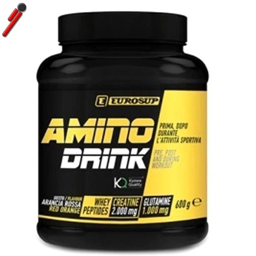 Eurosup, Amino Drink, 600 gr. Pre-Post workout Aminoacidi Vitamine