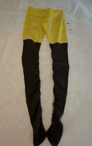 Neu mit Etikett Alo Leggings Goddess gerippt Training zweifarbig Yoga Gr. S gelb grau - Bild 1 von 5