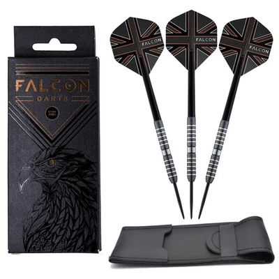 FALCON™ VISTA Micro Grip Tungsten Darts Set 23g Barrels Shafts Flights Wallet - Image 1 of 4