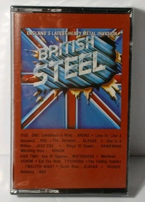 1980s NEW FACTORY SEALED Vintage England British Steel Cassette Tape Rock Music - Image 1 of 4