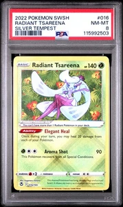 2022 Pokemon Silver Tempest #016 Radiant Tsareena Silver Tempest PSA 8 - Picture 1 of 2
