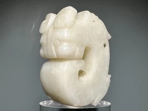 Good "Shi Jia He" Culture Jade Carved Tiger Design "Pei" Pendant Figure L 5.8 CM - Picture 1 of 24