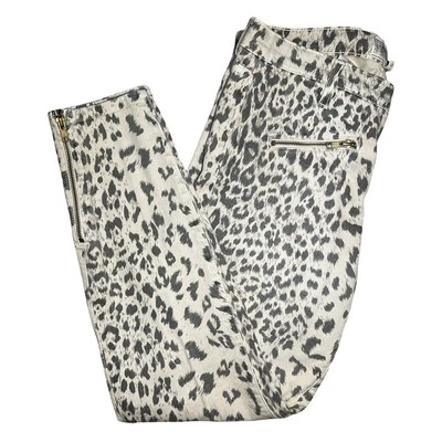 Current Elliott Jeans Womens 32 Soho Stiletto Skinny Leopard Animal Print Zip - Image 1 of 4