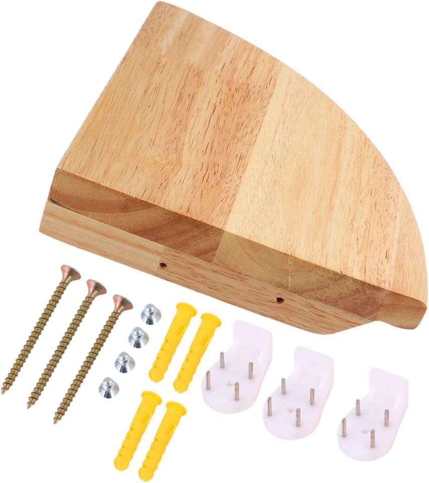 1 Set Mensola Angolare Mensola in Vetro Staffa a Parete Mensola Angolare Mensole - Immagine 1 di 4