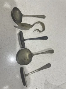 Cucharas de alimentación para bebés con pulsadores Vintage X5 Epns - Imagen 1 de 8