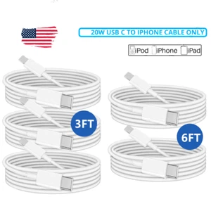 20W USB-C to iPhone Cable PD Type C Fast Charger For iPhone 11 12 13 14 Pro Max - Picture 1 of 7