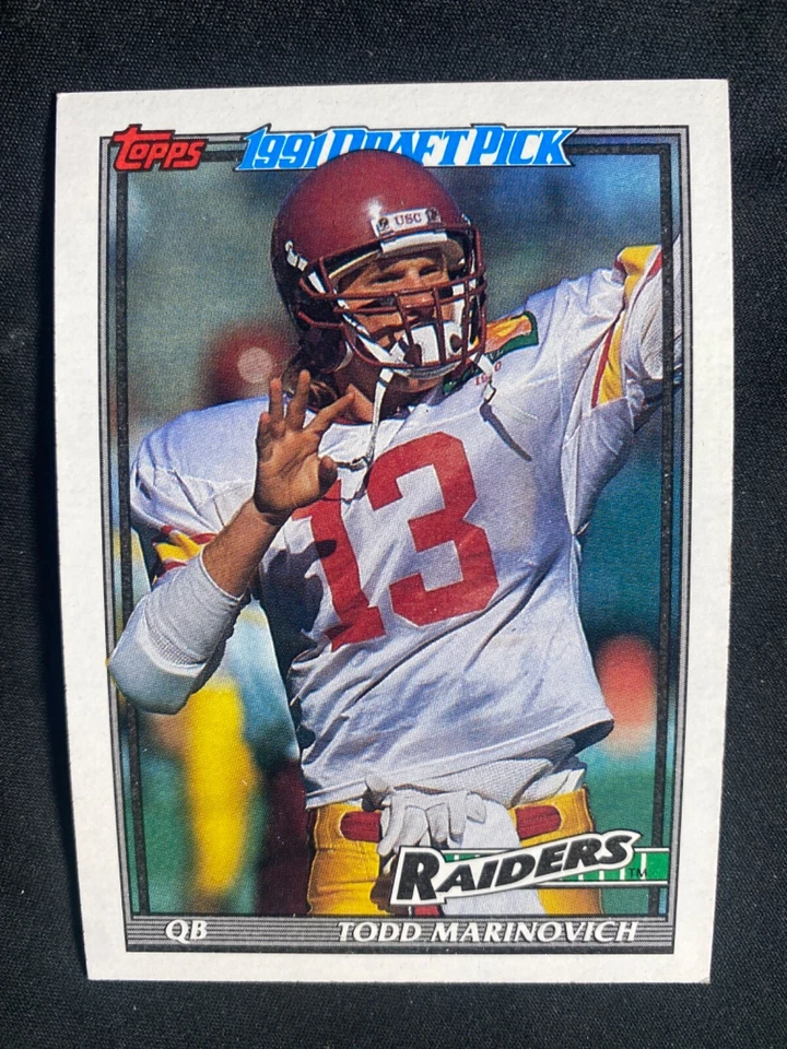1991 TOPPS #83 TODD MARINOVICH ROOKIE NM-MT NFL FOOTBALL CARD - Image 1 of 1