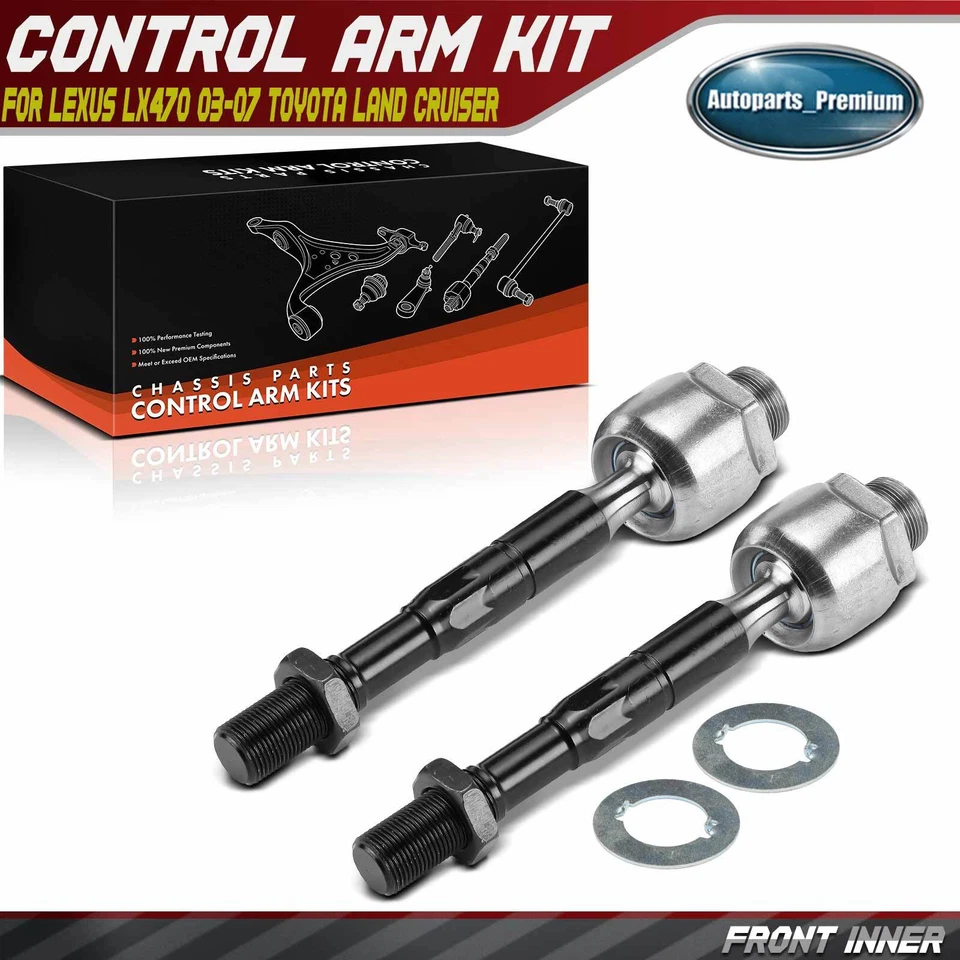 2x Extremo de barra de amarre de dirección interior delantero para Lexus LX470 2003-2007 Toyota Land Cruiser Foto 1 de 4