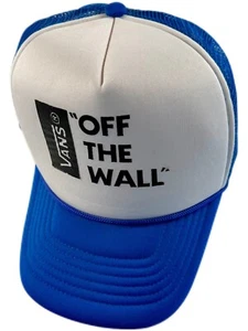Furgonetas Off The Wall De Colección Años 80 90 Camionero Malla Sombrero Ajustable Patinador Azul Blanco - Imagen 1 de 7