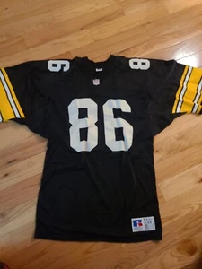 Pittsburgh Steelers Hines Ward Football Jersey Size 44 VTG Black NFL Authentic - Picture 1 of 5