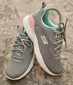 Skechers Skech-Air scarpe da ginnastica da corsa leggere donna grigio rosa verde UK 4,5 - Foto 1 di 8