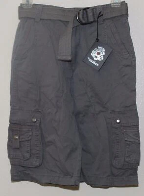 Pantalones Cortos Carga Lavandería Inglés con Cinturón Niño Talla 7 Gris Claro Nuevos con Etiquetas $48 Foto 1 de 3