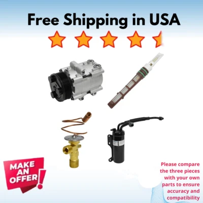 Kit Compressor A/C Fit Ford E-350 Econoline 1997-1998, E-350 Super Duty 1999-01 - Image 1 of 4