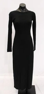 Aerie Women's Long Sleeve Bodycon Low Back Maxi Dress EJ2 True Black Size XS NWT - Picture 1 of 4