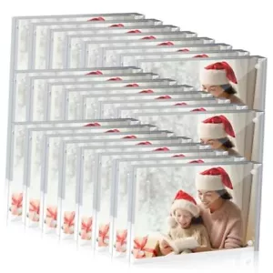 Acrylic Picture Frame 4x6 24Pack Clear Picture Frames Double Sided Magnetic - Picture 1 of 8