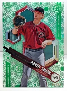 Pavin Smith 2018 Bowman High Tek GREEN RAINBOW Prospect #'d 44/99 - DIAMONDBACKS - Picture 1 of 2