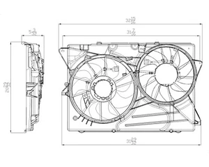 For 2010-2013 Ford Flex Dual Radiator & Condenser Fan - Picture 1 of 1