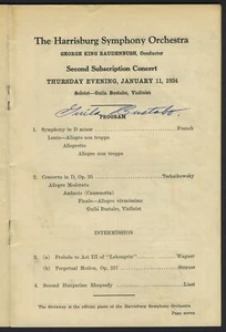Guila BUSTABO (Violinist): Signed Program - Picture 1 of 3