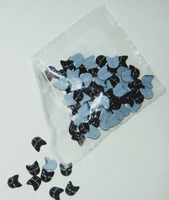 CRAFT-SCRAPBOOK-CABOCHONS "New Stock" 20 x 9*10mm Resin Mini  Black Cat Faces - Image 1 of 2