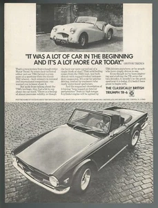 1973 TRIUMPH TR-6 advertisement, with older TR-2, British Leyland print ad - Picture 1 of 3