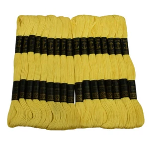 Anchor Thread Corss Stitch Soft Cotton Hand Embroidery Yellow Skiens Floss 25Pc - Picture 1 of 4