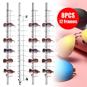 8 Pack Sunglasses Display Racks Aluminium Lockable Sunglasses Eyeglasses Storage - Bild 1 von 17