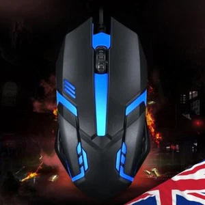 120cm USB 5500DPI 2 Buttons Led Wired Mice Glow Business Mouse for Game Office - Picture 1 of 12