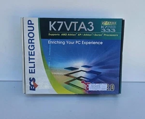 ECS Elitegroup K7VTA3 Ver: 8C ATX Motherboard, Socket 462, DDR1- COMPLETE - Afbeelding 1 van 5