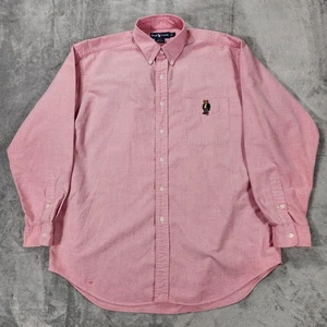 Ralph Lauren camicia uomo grande Oxford Blake polo orsetto ricamato manica lunga - Foto 1 di 11