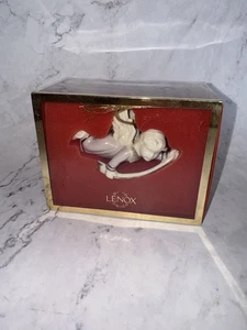 Lenox Porcelain Christmas Ornament FOR MY ANGEL Lavender White Gold - Bild 1 von 8