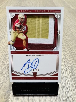 2020 National Treasures #134 AJ Dillon /99 Auto Jersey RC Rookie Boston College - Image 1 of 2