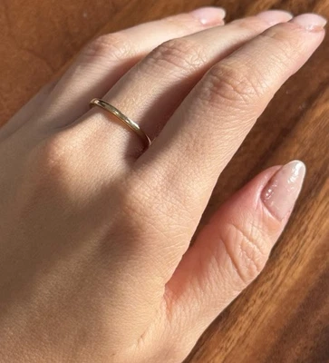 Solid 14K Yellow Gold Band Ring Women Size 6.5 - Image 1 of 4