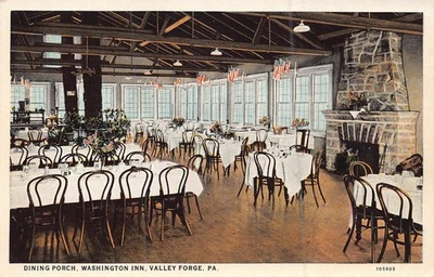 Pennsylvania Postcard      Dining Porch Washington   Inn   Valley Forge      PA - Image 1 of 2