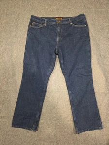 Pantalones de mezclilla Realtree forrados de franela pierna recta para hombre 32x30 lavado oscuro por Boston Traders - Imagen 1 de 13