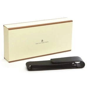 NEW Faber-Castell Graf Von Faber-Castell Black Leather Case - Picture 1 of 3