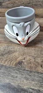 VTG Looney Tunes Bugs Bunny 3-D Cup Mug Plastic Vinyl Pre Owned BB3 - Picture 1 of 6
