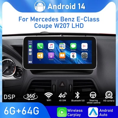 10.25" Android 14 Autoradio 64GB DAB+ DSP Für Mercedes E-Klasse C207/A207 NTG4.0 - Bild 1 von 4