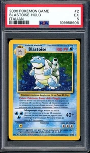 2000 Pokémon Game Italian Blastoise-Holo #2 PSA 5 EX - Picture 1 of 2