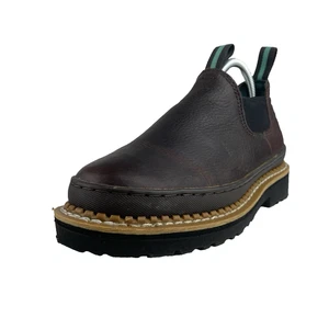 Georgia Giant Romeo Womens Slip on Work Shoe Boot Loafer 7M Brown Leather GR362 - Picture 1 of 16