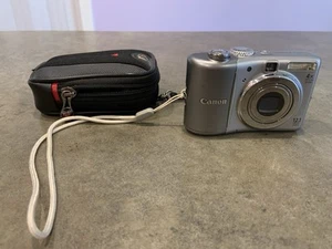 Canon PowerShot A1100 IS 12.1MP Silver Digital Camera With Case No Card Works! - Picture 1 of 11