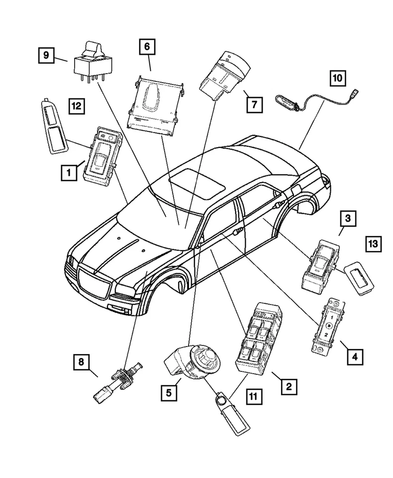 Interruptor de ventana eléctrica Mopar original 4602345AG Foto 1 de 1