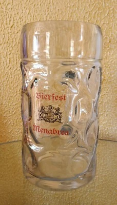 Boccale vintage birra Menabrea da 1 Litro - Immagine 1 di 2