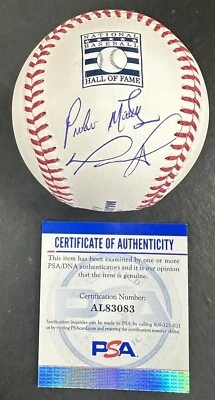 David Ortiz Pedro Martinez Signed Official Hof MLB Baseball Red Sox Auto PSA COA - Image 1 of 4